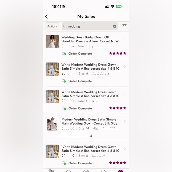 Modern Wedding Dress Satin Simple Plain Wedding Gown Corset Silk Side Slit Prom - Picture 8 of 8